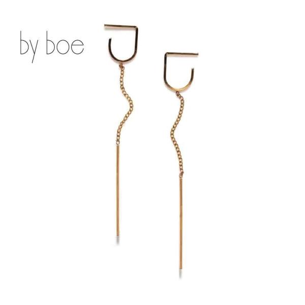 by boe バイ・ボー NY発 セレブ愛用 Vertical Pin Earrings E586 S hortGOLD ピアス ニューヨーク