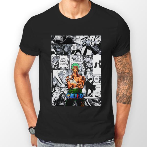 【型番：T-5】 One Piece ワンピース ゾロ Tシャツ コスプレ アニメ プリントTシャツ 各サイズ