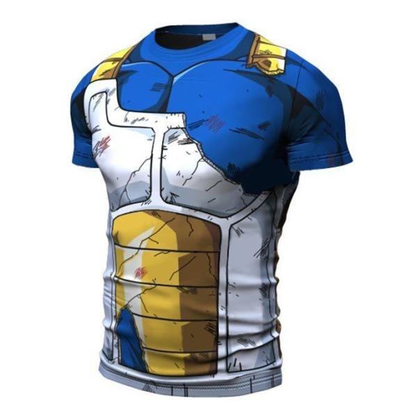 【型番：UDW-269】 ドラゴンボール ドライ生地 ベジータ破壊 格闘技 インナー 筋トレ Ｔシャツ アンダーウェア 各size