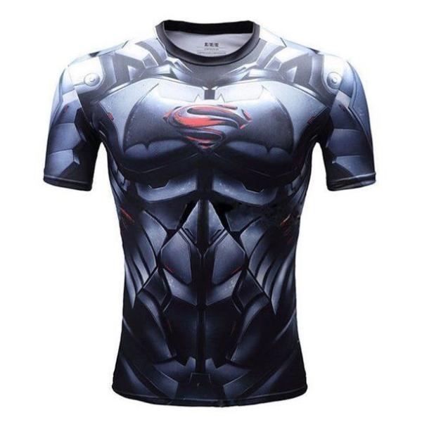 【型番：UDW-272】 ラッシュガード メンズ バットマン  インナー 男  Ｔシャツ格闘技 筋トレ 各size
