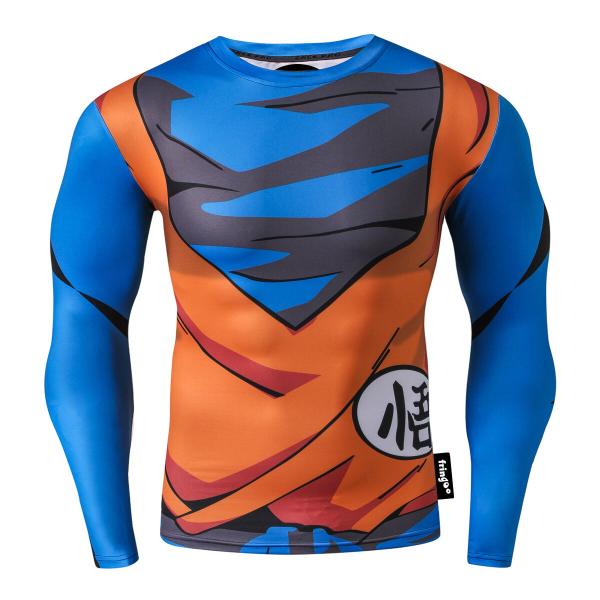 UDW-516ドラゴンボール 悟空 格闘技 インナー 筋トレ アンダーウエア 長袖 Tシャツ 各size