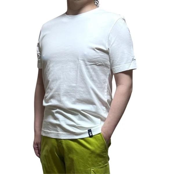 Drumohr ( ドルモア ) Tシャツ ホワイト クルーネック コットン 