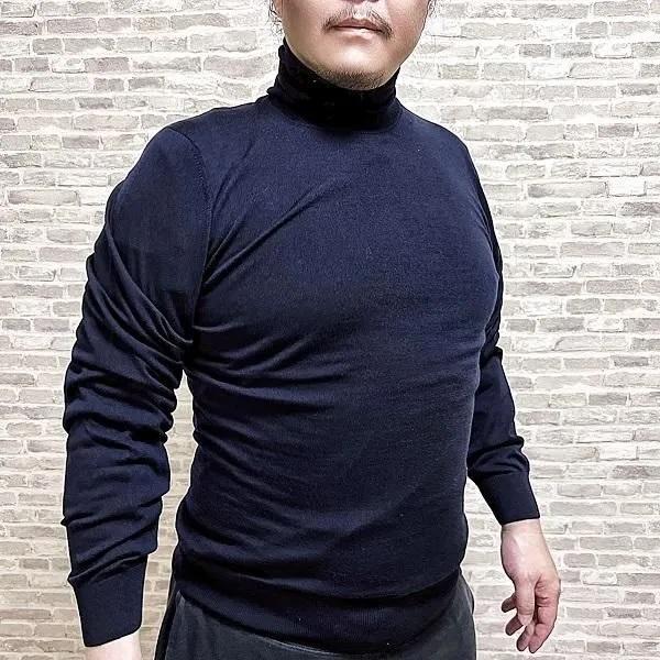 (正規品) VETEMENTS タートルネック / ヴァージル ウール シャツ PIACENZA（ピアチェンツァ） タートルネック ダークネイビー