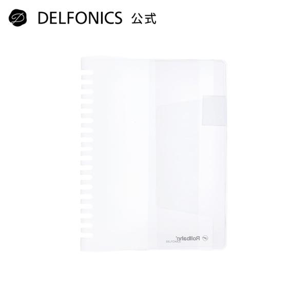 ノートカバー ロルバーン クリア 抗菌 Lサイズ Rollbahn ノートカバー ポケット付メモ 手帳 ダイアリー リング用 デルフォニックス公式
