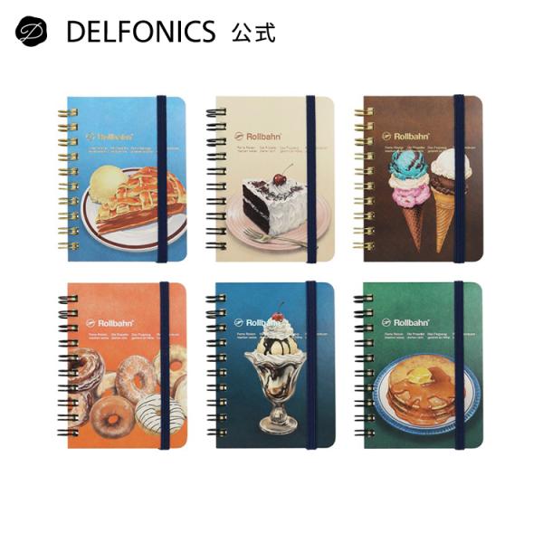 素材 　：紙生産国 ：日本サイズ ：横82×縦105×厚み15mm仕様 　：120ページ/5mm方眼/切離しミシン目付き/PPポケット5枚付き・アメリカンスイーツを重厚感あるタッチで描いたロルバーン ポケット付メモ（ミニサイズ）・1960年...