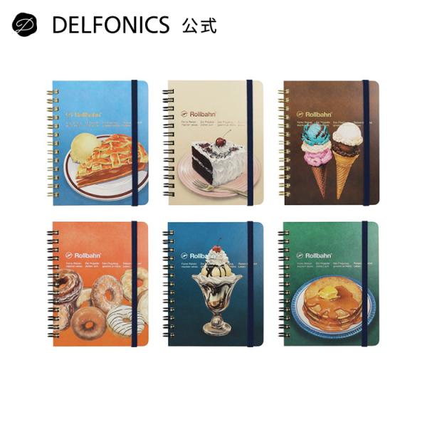 素材 　：紙生産国 ：日本サイズ ：横111×縦138×厚み15mm仕様 　：120ページ/5mm方眼/切離しミシン目付き/PPポケット5枚付き・アメリカンスイーツを重厚感あるタッチで描いたロルバーン ポケット付メモ（Mサイズ）・1960年...