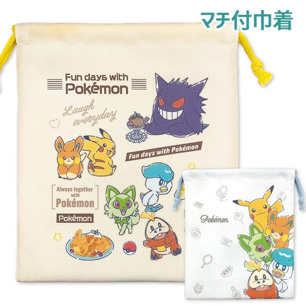 子供 景品  ポケモン マチ付巾着 1枚から販売 小物入れ 和ポーチ ネコポス発送対応可(3枚まで)