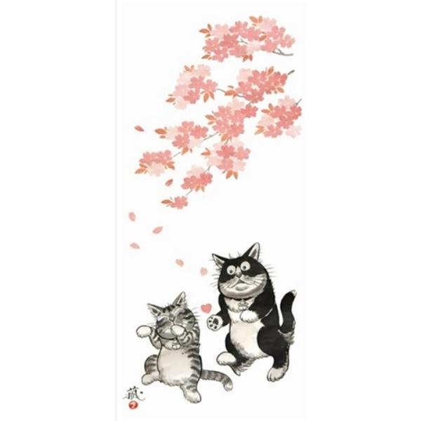 Sachi 蔵馬工房 手ぬぐい なにか！ 8枚 日本製 手拭い 猫 ねこ 手ぬぐい 和柄 ねこ なにか！x5 蔵馬工房 日本製 手拭い 猫