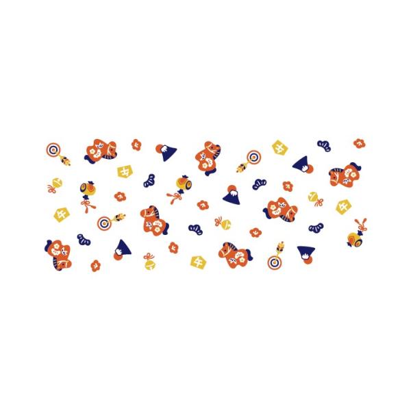 宮本タオル 小紋手ぬぐい 2026年 干支手拭い 午 賀春午飾りがしゅんうまかざり　　サイズ：34x90cm品質:綿100%（岡生地）日本製手拭い本来の製法のため、切りっ放しで両端処理はされていません。裁断位置によって寸法が前後する場合がご...