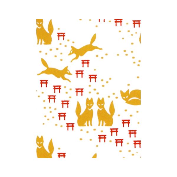 宮本タオル 小紋手ぬぐい 狐と鳥居　　　サイズ：33x90cm日本製手拭い本来の製法のため、切りっ放しで両端処理はされていません。裁断位置によって寸法が前後する場合がございます。使い始めに出るほつれは切りそろえてください。手ぬぐい8枚まで同...