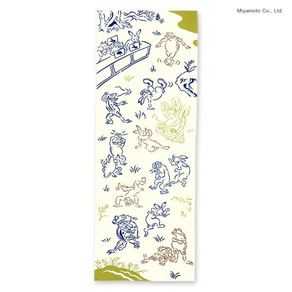 日本手ぬぐい kenema ブレイクダンス 鳥獣戯画 注染手ぬぐい