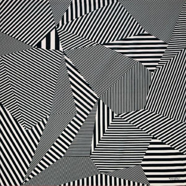風呂敷 大判 おしゃれ 97x97cm Konomi ふろしき ストライプ ブラック