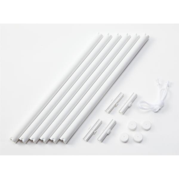 風呂敷 タペストリー棒 78cm スマート 二巾 ホワイト L 1本27cmのロッドを2本繋げれば中巾を、3本繋げれば二巾を、4本繋げれば二四巾の風呂敷を飾ることができます。対応サイズ約78cmまで内容：軸棒〔約27cm〕6本、継手4個、キ...