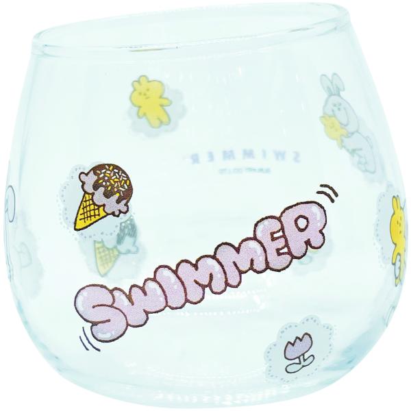 SWIMMER ゆらゆらグラス RABBIT ゆらゆら揺れるスイマーのかわいいグラスの登場ですサイズ:約直径8.6X高さ7.8cm　容量:290cc　素材:ガラス