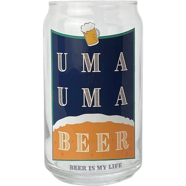 缶型グラス UMAUMA BEERいつもの晩酌をより楽しく。人気の缶型グラスに、たのしい絵柄をおつけしました。缶型のグラスの形状もかわいく、ユニークで宅飲みにもってこいです。専用の1個箱入りです。プレゼントにも最適です耐熱ガラスではありませ...