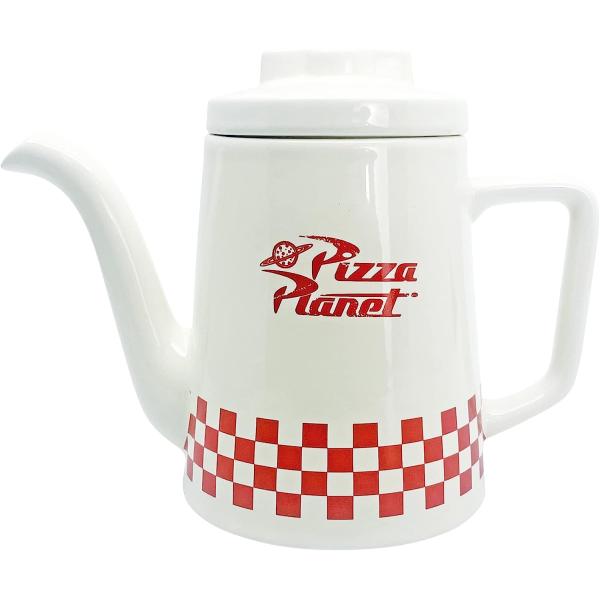 Pizza Planetピザプラネットティーポットピザプラネットをイメージして作成したアメリカンなティーポットです。 プレゼント・ギフトに向いています。商品サイズ:約17×10×14.5cm 容量:約450ml 素材:磁器(c)Disney...