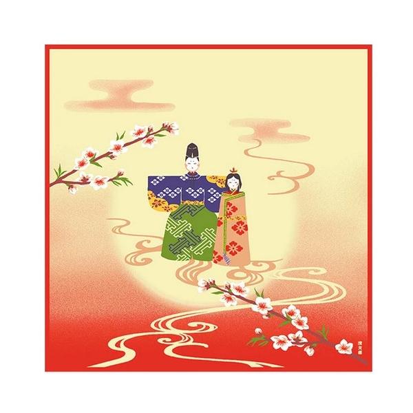 濱文様　小布 うららかお雛様小布サイズ：50x50cmタペストリーとして飾っても、小風呂敷としても、お弁当包みとしても利用できます（あすつくご希望の場合）必ず、宅配便をお選びください（送料がお選びいただけます）追跡番号付きポスト投函のメール...