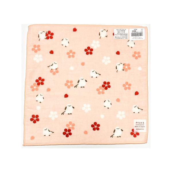 濱文様 和たおる セミウォッシュ ふんわりシマエナガ生地は表ガーゼ、裏はパイル生地。ガーゼは目の細かい生地を使用しているので、サラサラした感触です。サイズ：25x25cm素材；表:ガーゼ/綿100％・裏:パイル二重織/綿100%原産国：日本...