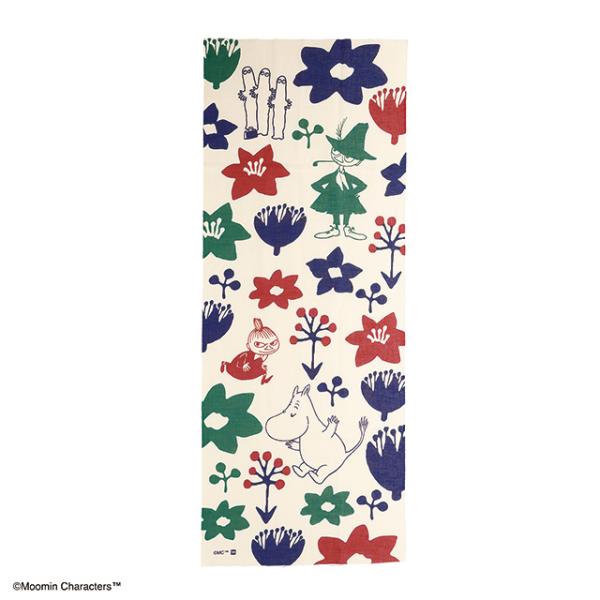 ムーミン手ぬぐいカームカラーフラワー昔ながらの綿100%日本製の手ぬぐいです。使っていくうちに柔らかく生地が変化していきます。薄いためたたんでもかさばらず、すぐに乾くため清潔に使っていただけます。素材：綿100%（岡）サイズ：34x90cm...