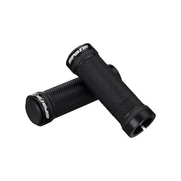 シングルロックリングの細身で軽量なグリップは、直径30mmという細さだけではなく、表面のヒダを波状にすることで、汗、雨でもすべりにくくなってます。バーエンドは特殊モールドで一体型の為、水や泥が侵入しません。- Single lock rin...