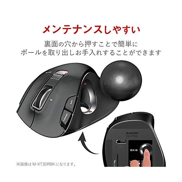 エレコム ワイヤレスマウス トラックボール 左手用 M Xt4drbk ブラック 全国一律送料無料 6ボタン