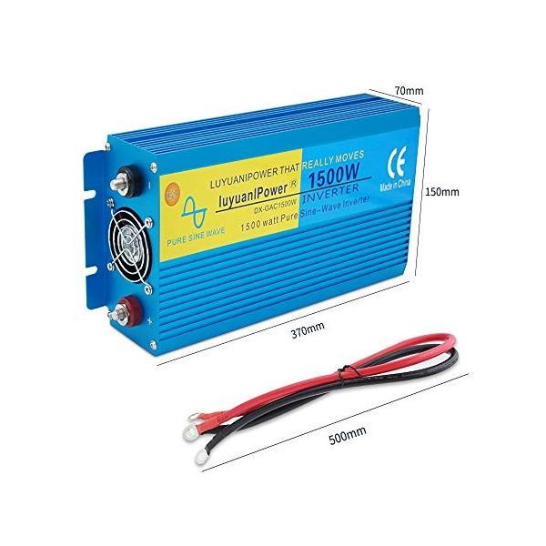 Yinleader 18 New 純正弦波 インバーター1500w 瞬間最大3000w 12v 100v 110v 50hz Dc Ac 3口 Usb モデル 2ポート 6 Acコンセント 変換器