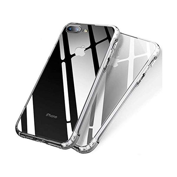 Iphone8 Plus ケース Iphone7 Plus ケース 透明 クリア 耐衝撃 Tpu 透明 人気 薄型 メッキ加工