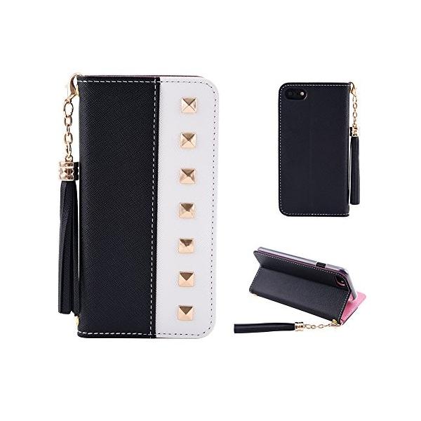 Iphone8 ケース Iphone7ケース 世界の人気ブランド 手帳型ケース タッセル ストラップ 女性人 Iphone7 化粧鏡 おしゃれ スマホケース