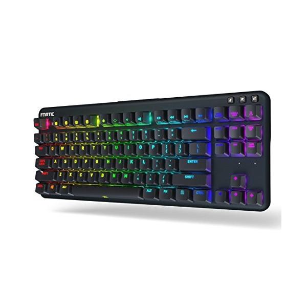 Fnatic Ministreak プロゲーミングメカニカルキーボード 英字配列 Cherry Mx 静音赤軸 マルチカラーrgb Puレザー