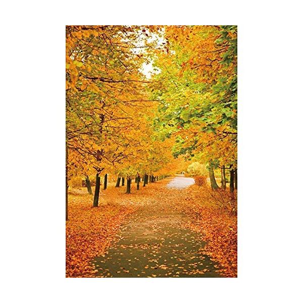 Qinunipoto 撮影用 背景布 秋 撮影 背景 耐久性のある生地カエデの葉 写真背景 大好評です 黄色いカエデの葉 背景幕 秋シーン