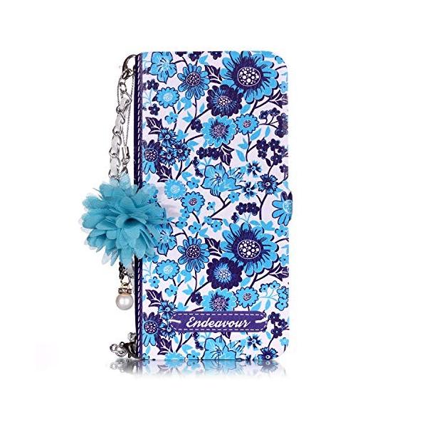 Samsung Galaxy A30 ケース 手帳型 おしゃれ 可愛い 花柄 プリント デザイン ストラップ チェーン 付き Oyime