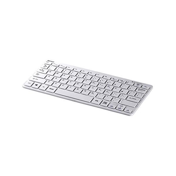Buffalo コンパクトモデル Bluetooth ワイヤレスキーボード ホワイト Bskbb305wh Osktest Pl