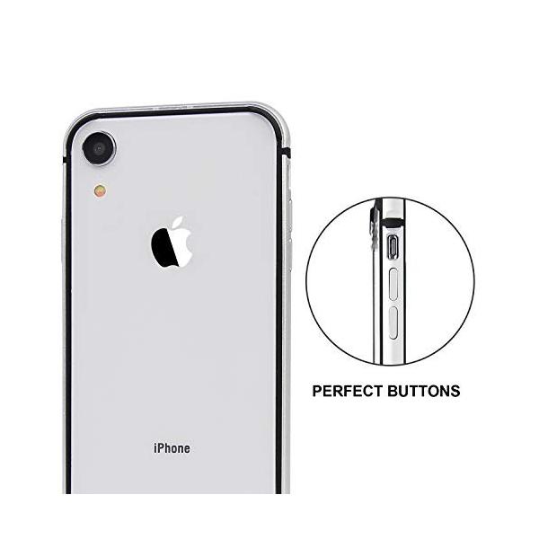 Imikoko 買物 Iphonexr ケース アルミバンパー スリム 軽量 おしゃれ 電波影響無し アイフ 高級感 バンパー 衝撃吸収