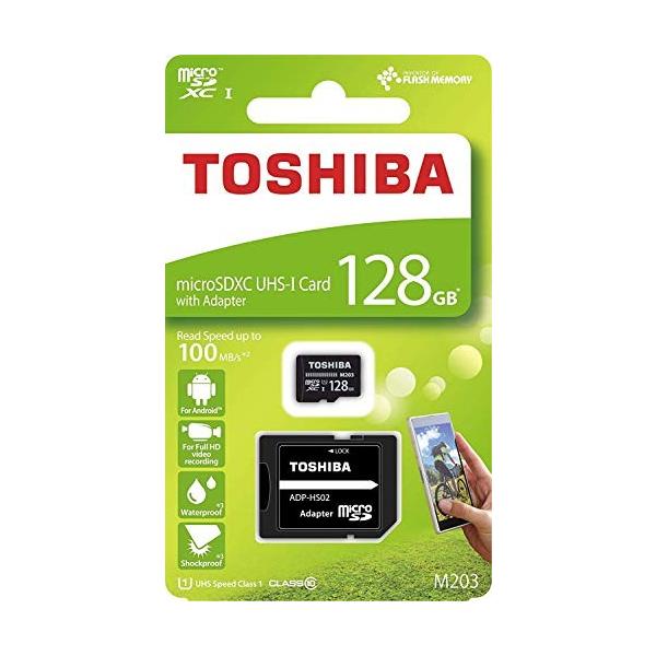 128gb 再再販 Microsdxcカード マイクロsd Toshiba 東芝 Class10 Sdアダプター付 S 海外リテール R 100mb Thn M203k1280a2 Uhs I