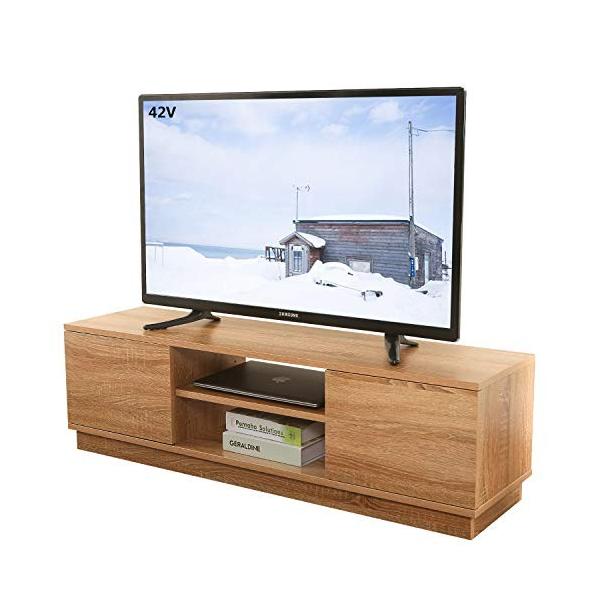 Wlive テレビ台 Avボード ローテレビ台 ロータイプ 脚なし 扉付き 30kgのしっかり耐荷重 47インチまで対応 大容量