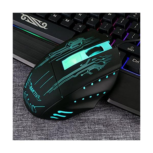 Bakth Usb接続 有線 ゲーミングマウス Ledバックライト 国内最安値に挑戦 Mouse Wired 調節可能dpi Gm009bghbs02