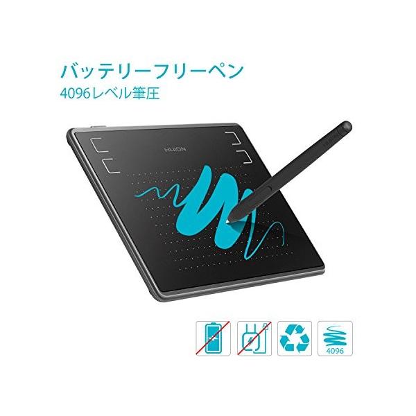 国際ブランド Huionペンタブレット H430p 4 8 4096レベル筆圧バッテリーフリーペン 3インチイラスト入門用 Osuゲーム用