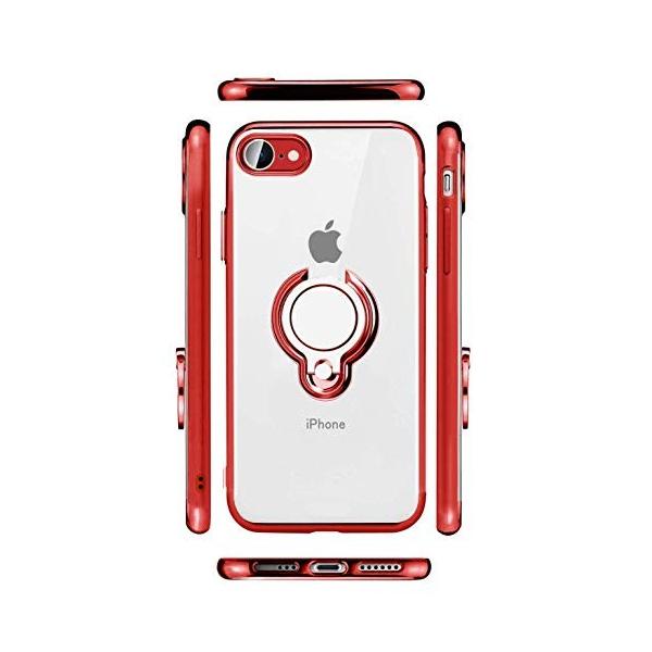 Iphone Se 価格 ケース 第2世代 Iphone8 Iphone7 リング付き 透明 薄 耐衝撃 クリア 軽量 Tpu 車載ホルダー対応