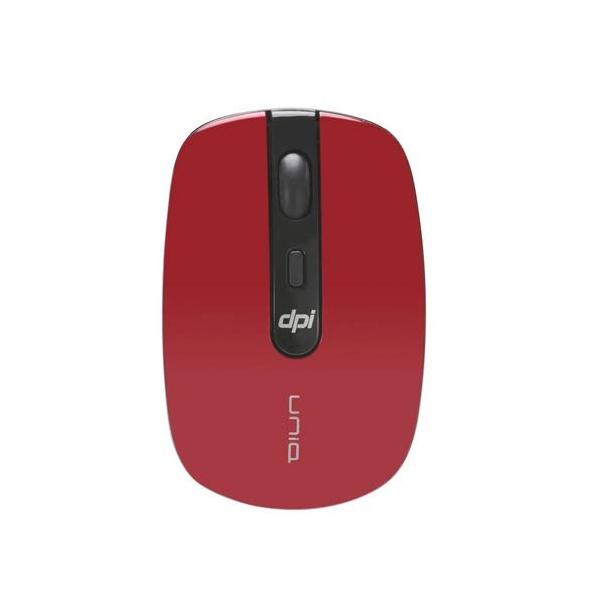 Uniq ザ サイレントワイヤレスマウス アウトレット品 静音 カチッ レッド 4ボタン Bim314grd と音がしない Dpiボタン付き
