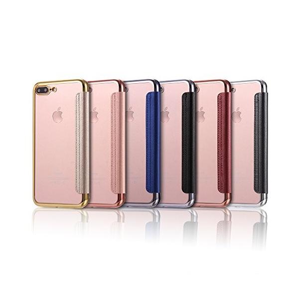 スマホケース Iphone7 ケース 手帳型 クリア 19年 Iphone8ケース 高級puレザー 薄型 日本正規品 財布型 透明 マグ カバー