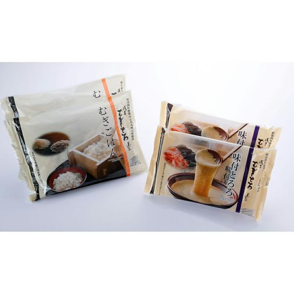 ねばりの強い国産大和芋に昭和四年から受け継がれた出汁を合わせた「味付とろろ」と厳選した国産押麦と国産米をふっくら炊き上げた「むぎごはん」のセット。とろろ懐石料理店「浅草むぎとろ」の看板メニュー「むぎとろ」をご家庭でお楽しみいただけます。商品...