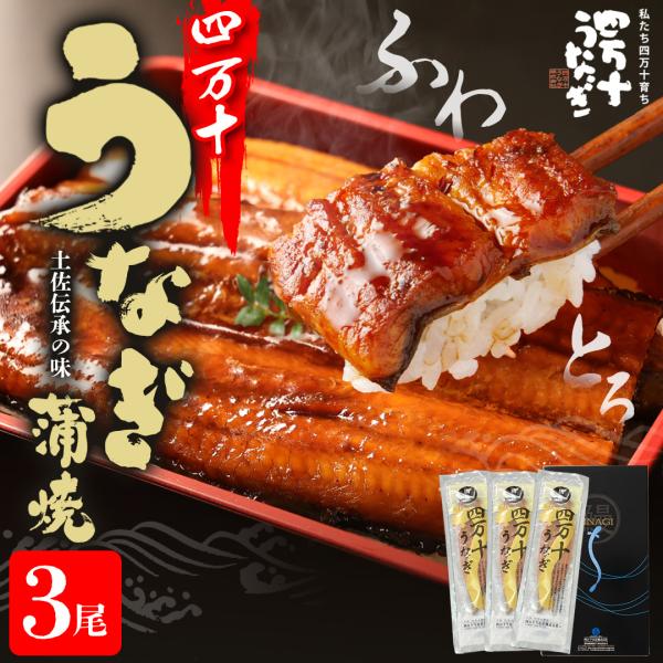 内容量：●四万十うなぎ蒲焼(大)セット 3尾セット（約140ｇ）×3 内添：小袋タレ（15ml・山椒0.2ｇ）×3賞味期間(出荷日より)：180日配送方法 冷凍爆買