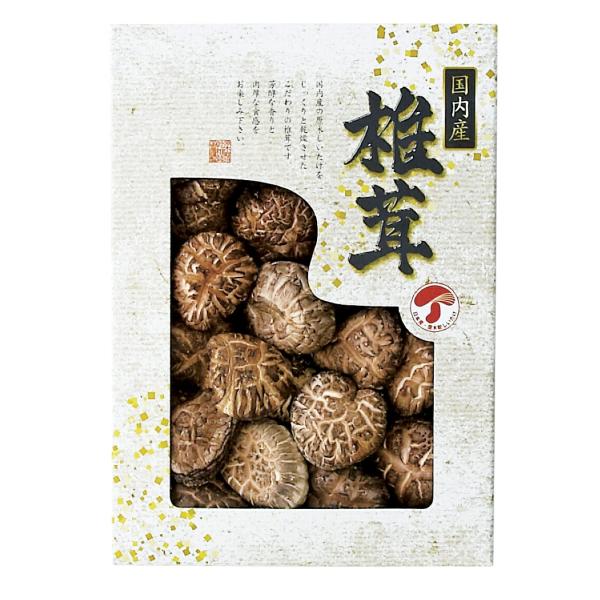 ※注意※ 2024年7月1日中のご注文より紙袋が有料になります。ご利用のお客様につきましては別ページにてご購入お願いいたします。内容量：国内産どんこ椎茸50g箱サイズ：約箱275×195×55mm総重量：215g賞味期限：製造日より約450...