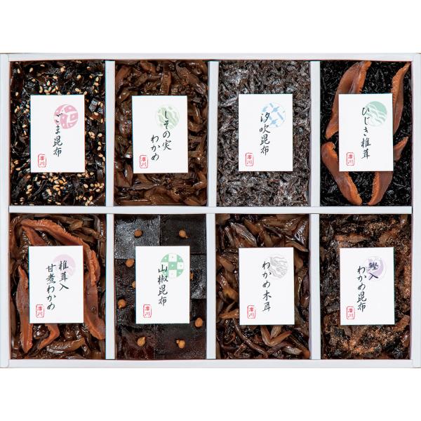 明治35年より伝えられてきた調味料を佃煮に全て染み込ますことによりふっくらとしっかりした味に炊き上げる事ができる「直火釜炊き製法」にて製造した佃煮の詰合せ商品です。商品内容ごま昆布45g・しその実わかめ45g・汐吹昆布20g・山椒昆布45g...