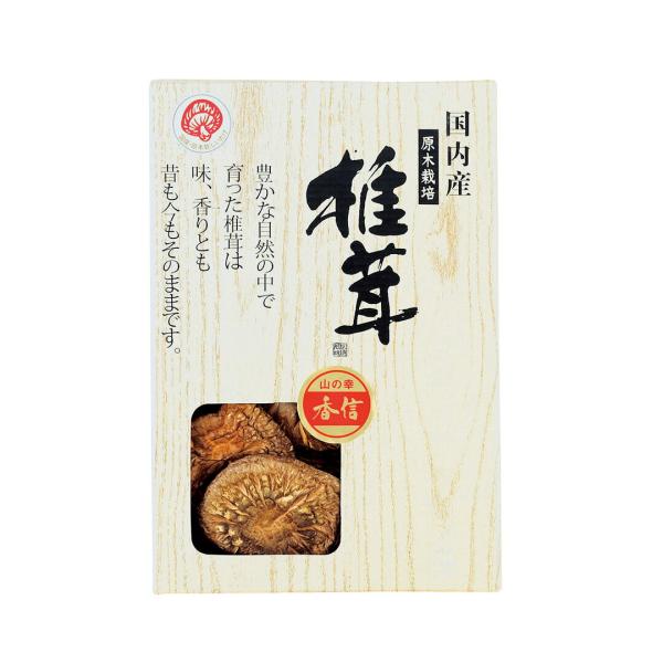 商品内容国内産原木栽培香信椎茸25g商品サイズ：箱250×170×40mm重量：約賞味期限（製造日より）：420日