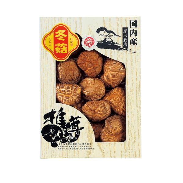 商品内容国内産原木栽培どんこ椎茸60g商品サイズ：箱297×215×40mm重量：約賞味期限（製造日より）：420日