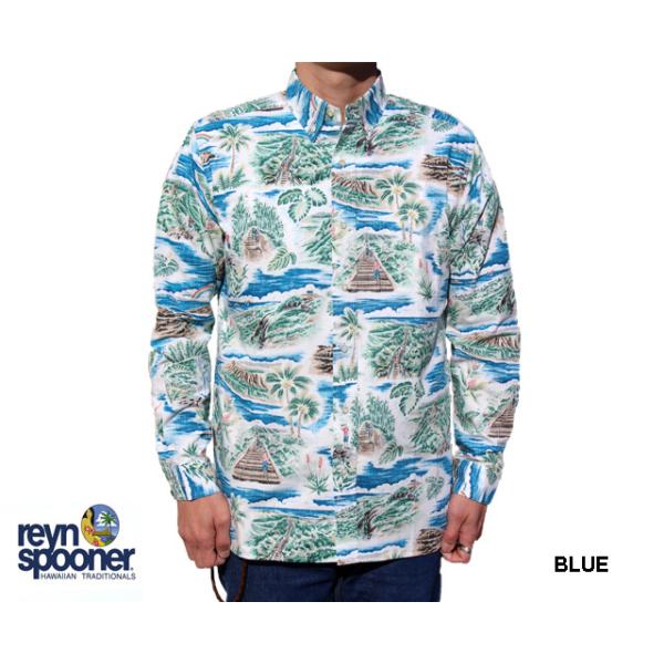Reyn Spooner レインスプーナー 長袖 アロハシャツ ハイキング L/S