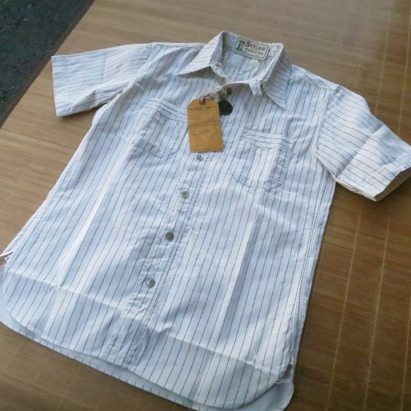 SUGAR CANE シュガーケーン 8.5oz ホワイト ウォバッシュ・ストライプ