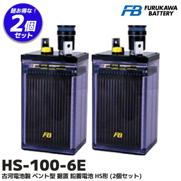 古河電池 受注品 HS-100-6E 古河電池製 ベント型据置鉛蓄電池 HS形(2個