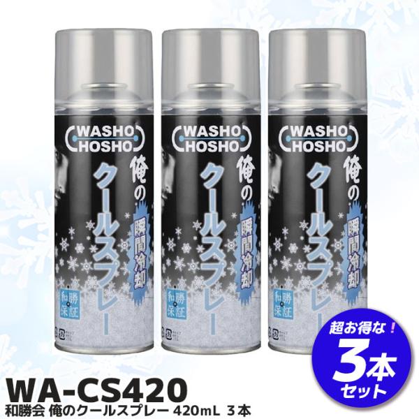 和勝の保証 WA-CS420 俺のクールスプレー420ml 3本セット 瞬間冷却 猛暑対策 冷感持続スプレー 暑さ対策 熱中症対策 工事現場 涼しくなる ひんやりスプレー●瞬間冷却●猛暑・夏の暑さ対策に！●体のほてりに急速冷却！●濡れたタオ...